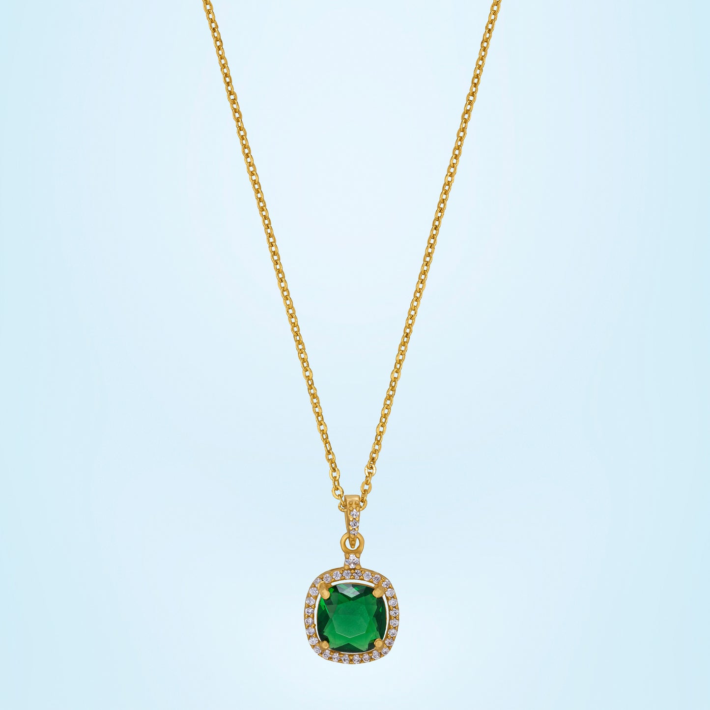 green halo elegance pendant