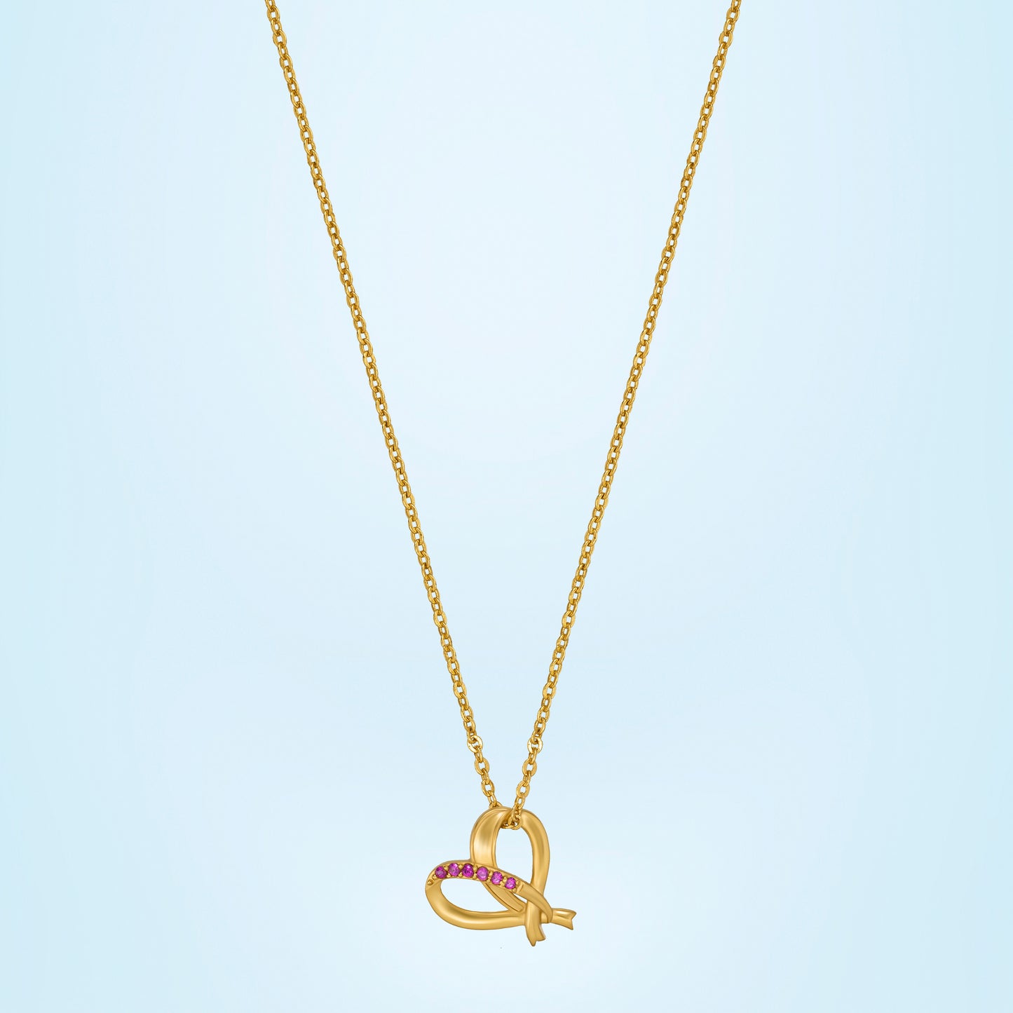 red graceful heart pendant