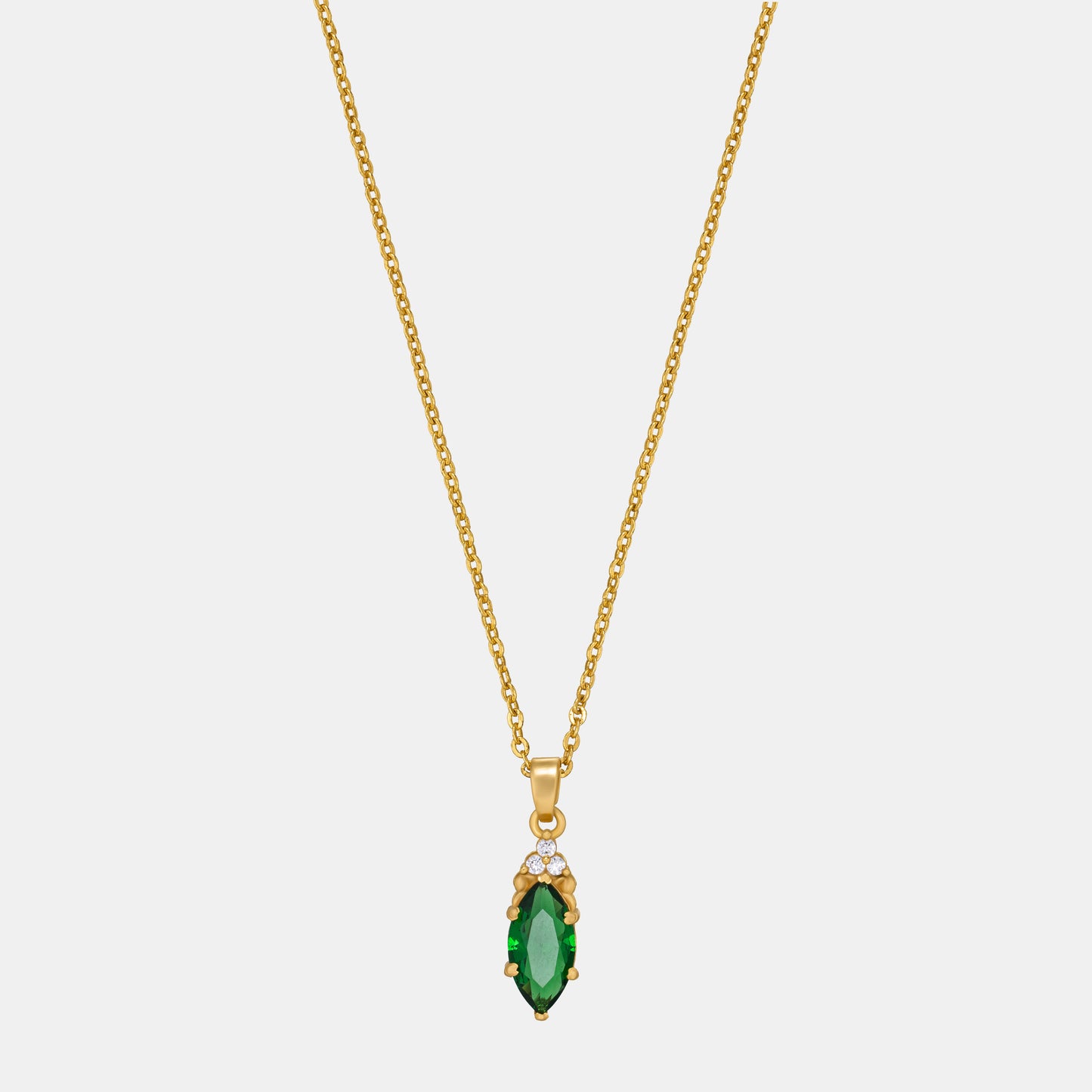 green celestial teardrop pendant