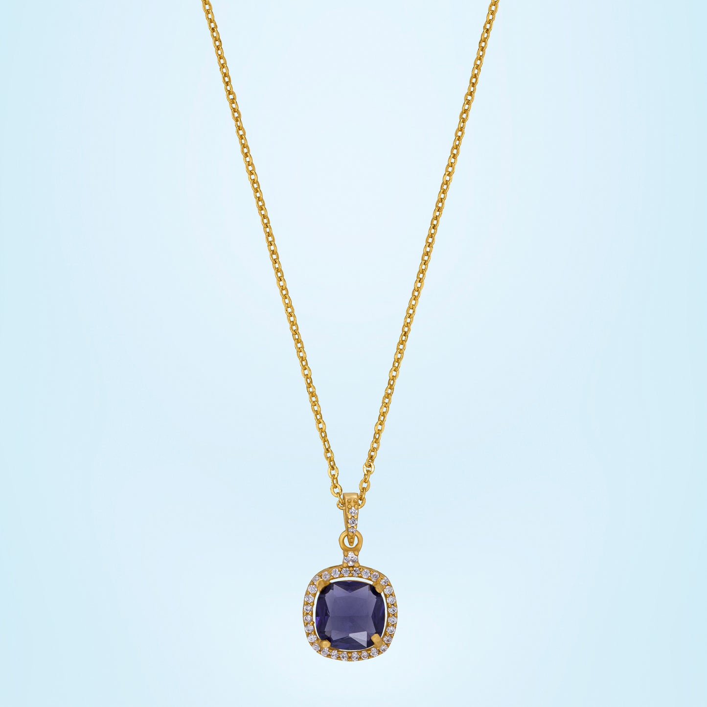 blue halo elegance pendant