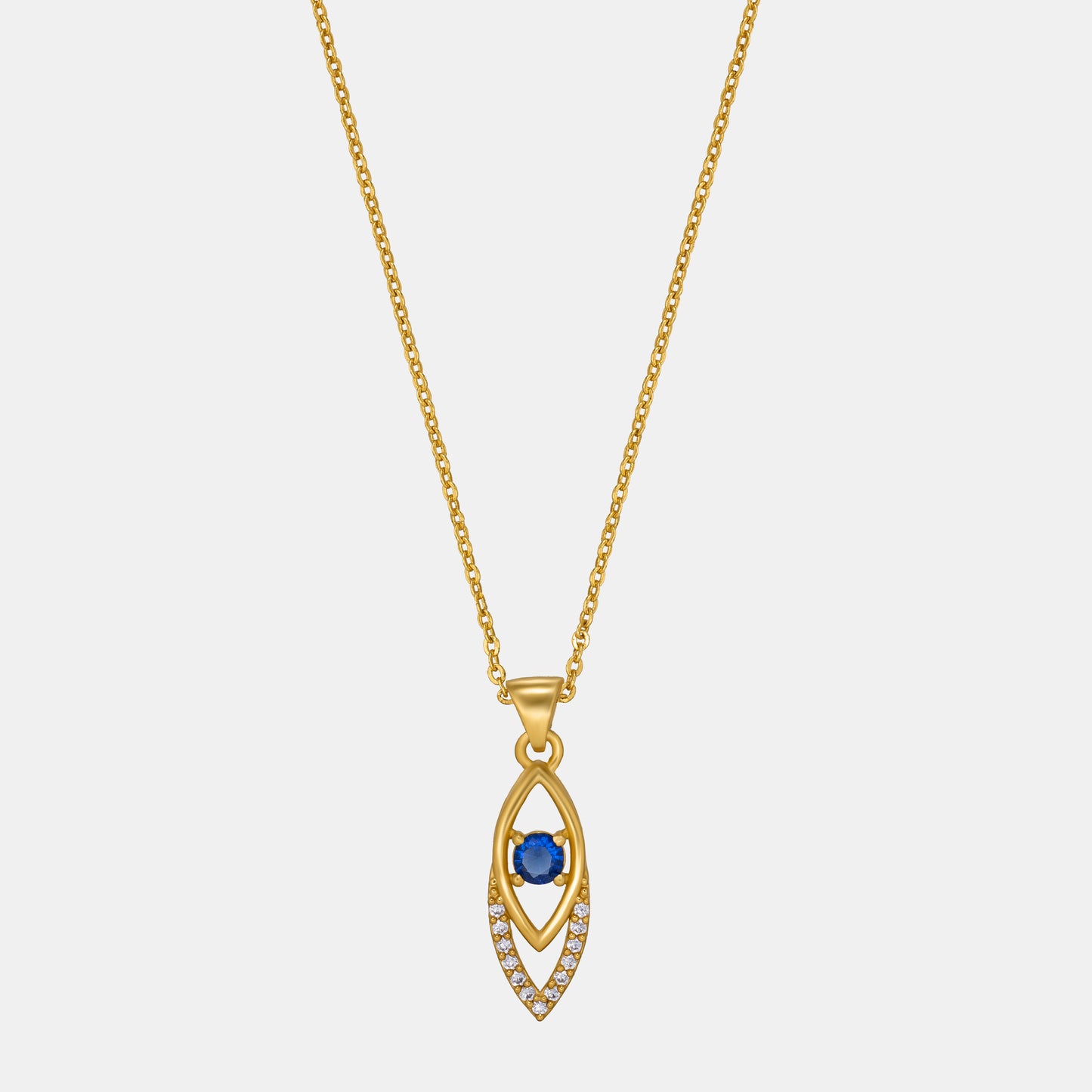 golden necklace with stone and diamonds