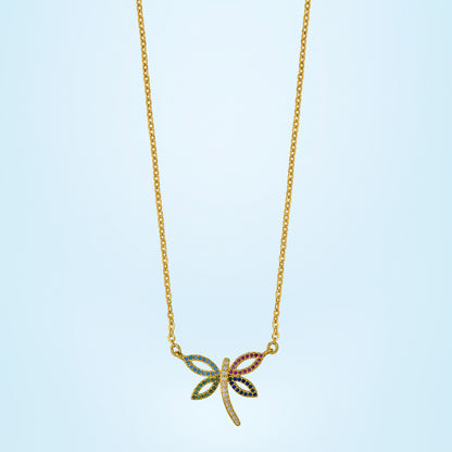 Colorful Dragonfly Necklace