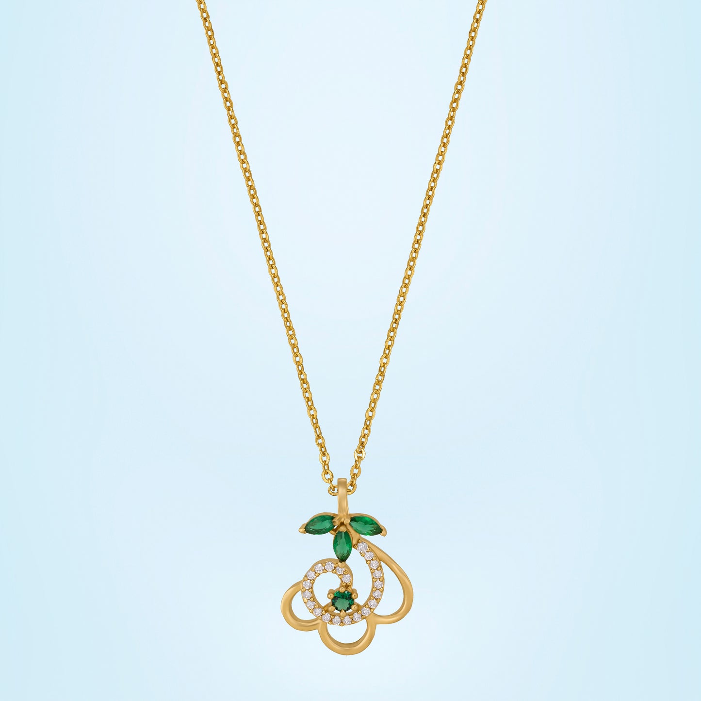 green floral elegance pendant