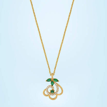 Green Floral Elegance Pendant