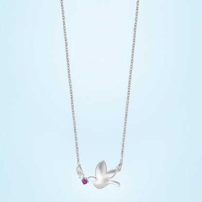 New Heights with this Enchanting Silver Bird Necklace