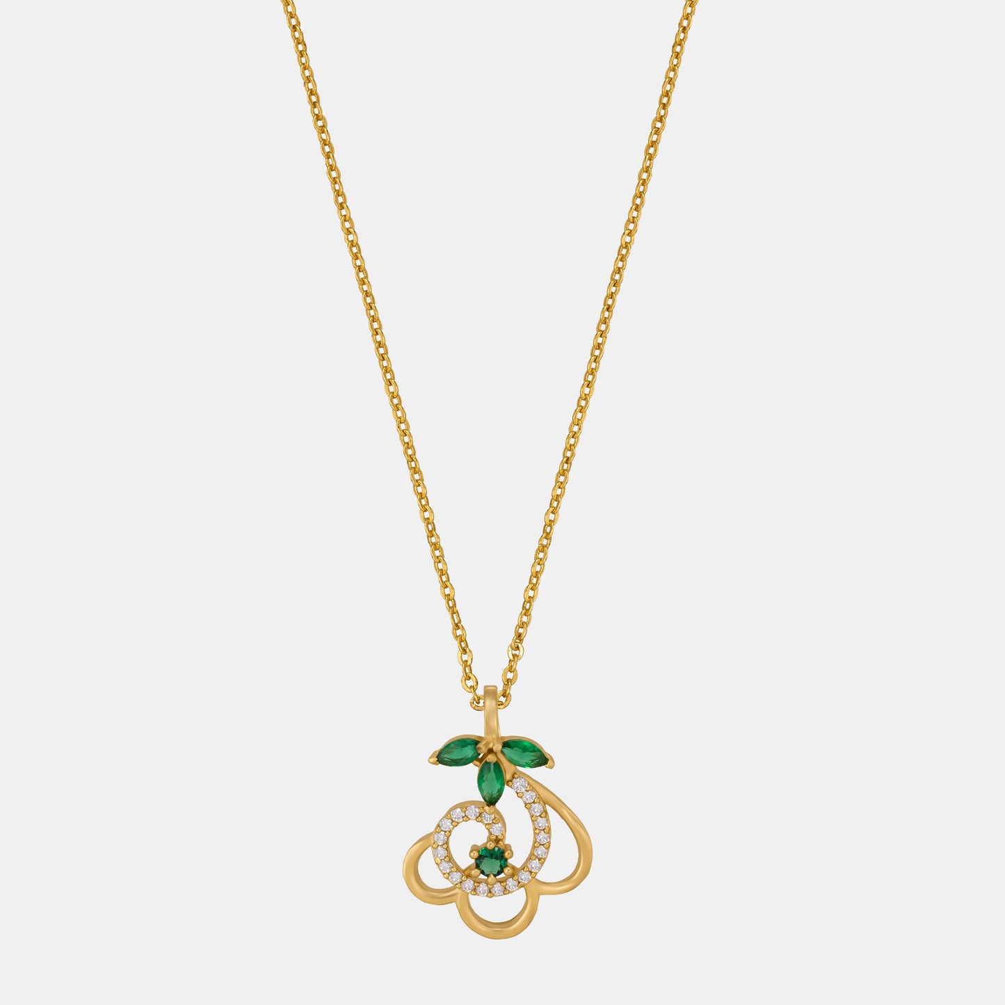 green floral elegance pendant