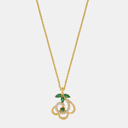 Green Floral Elegance Pendant