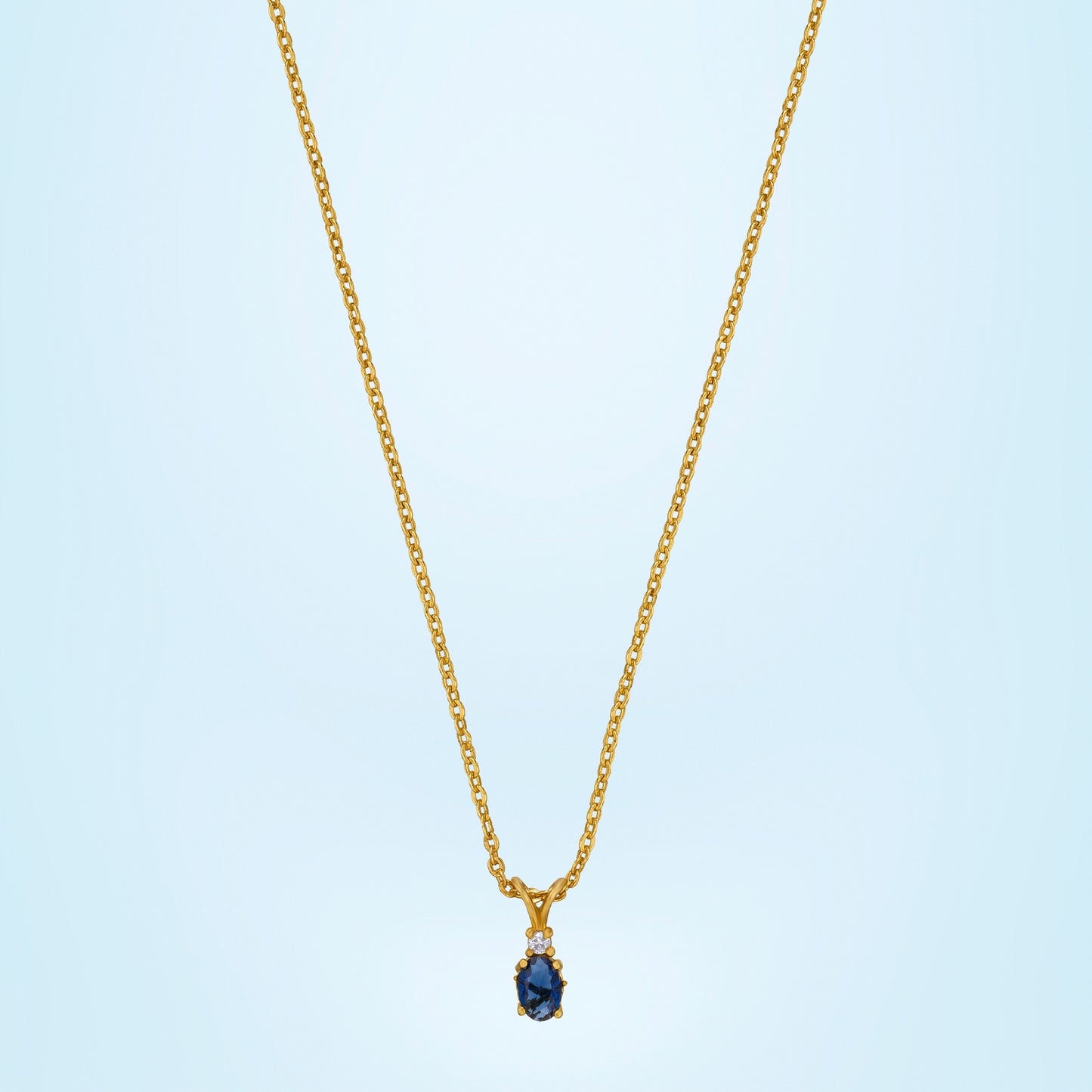 blue and white elegance sapphire pendant