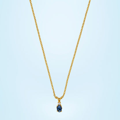 Blue and White Elegance Sapphire Pendant