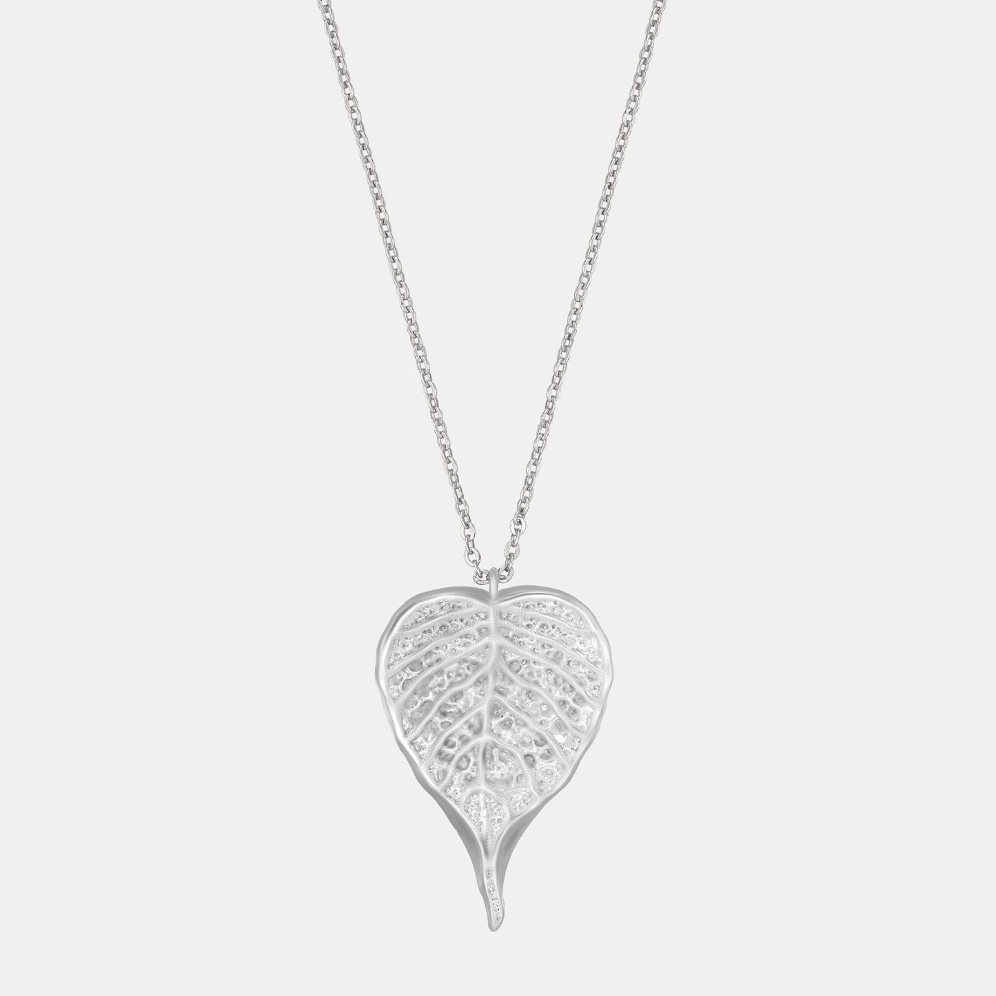 silver krishna leaf necklace with pendant