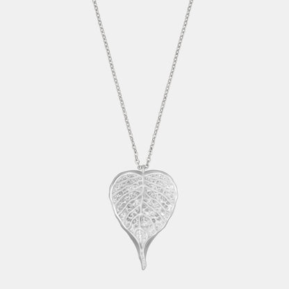 Silver Krishna Leaf Necklace with Pendant