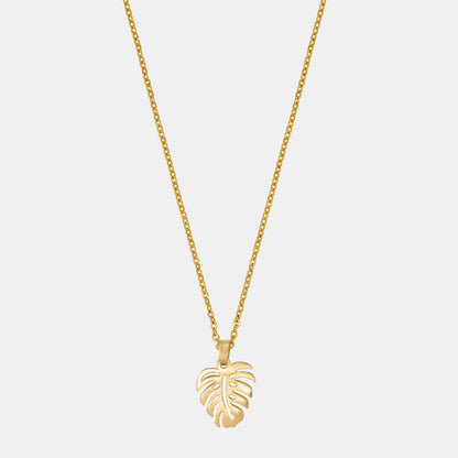 Loving the Delicate Charm of this Leaf Pendant Golden Necklace