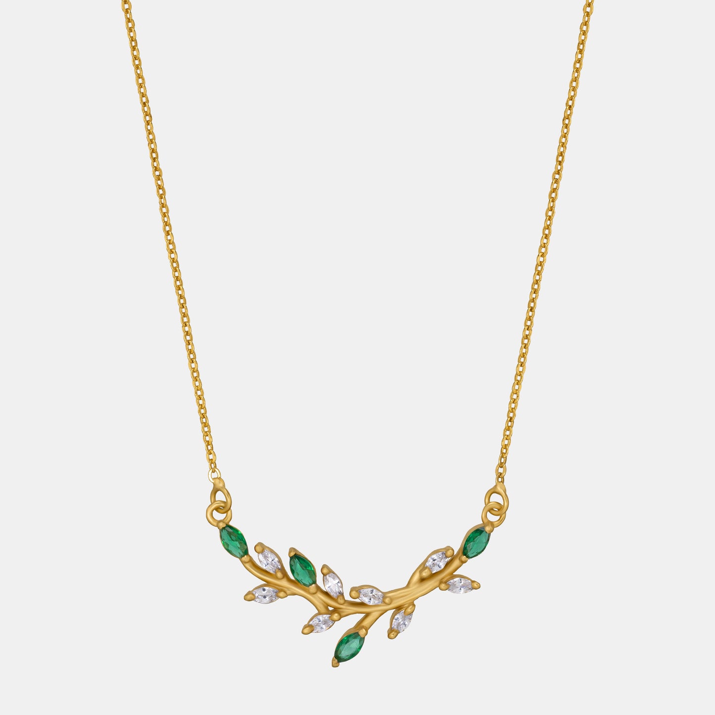 green blossom vine necklace