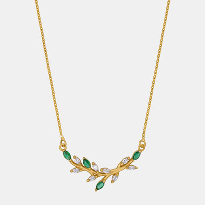 Green Blossom Vine Necklace