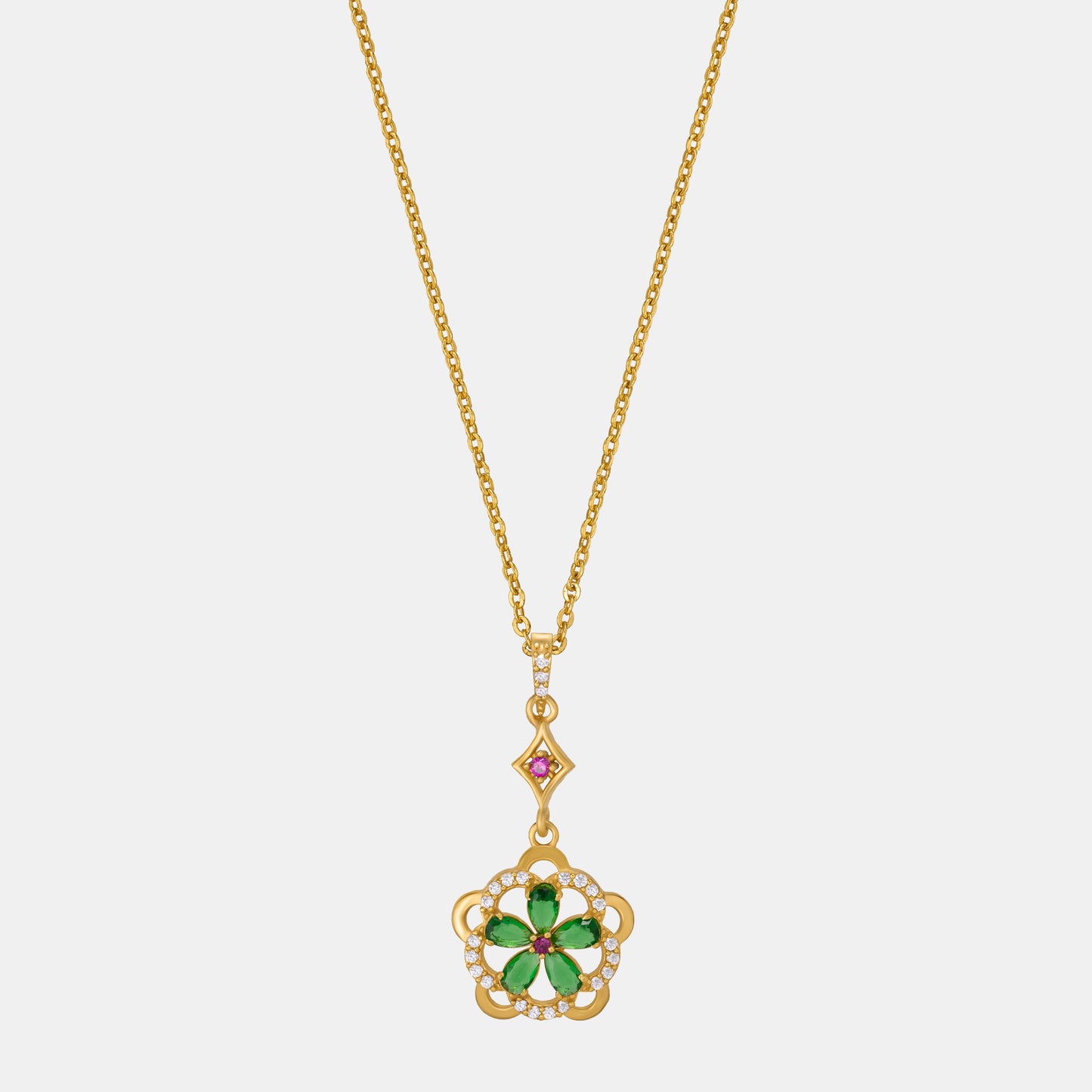 green blossom radiance pendant