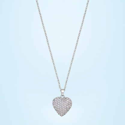 Silver Necklace with a Heart Pendant