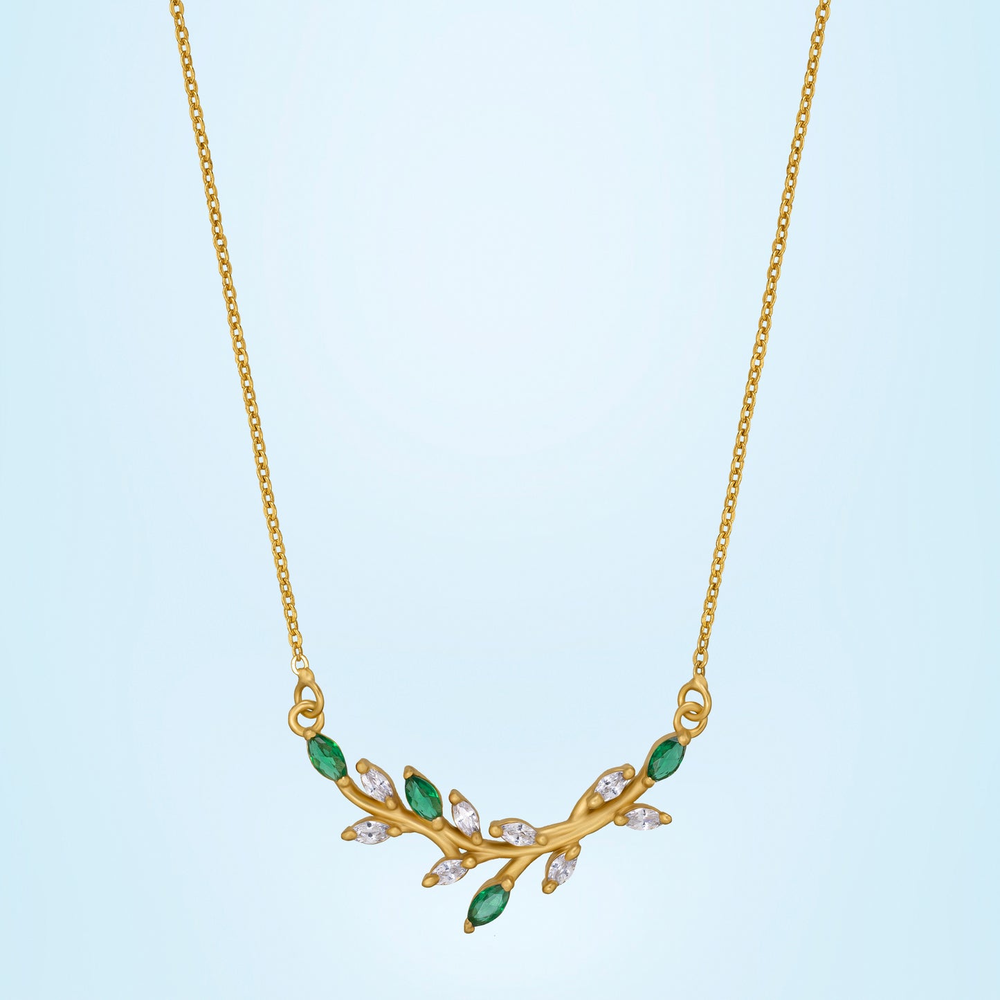 green blossom vine necklace