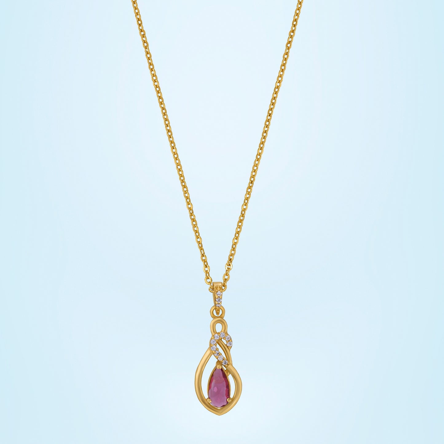 red midnight elegance sapphire necklace