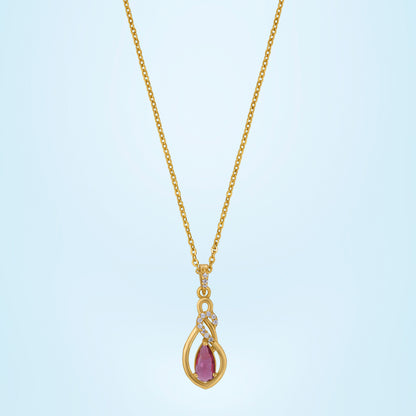 Red Midnight Elegance Sapphire Necklace