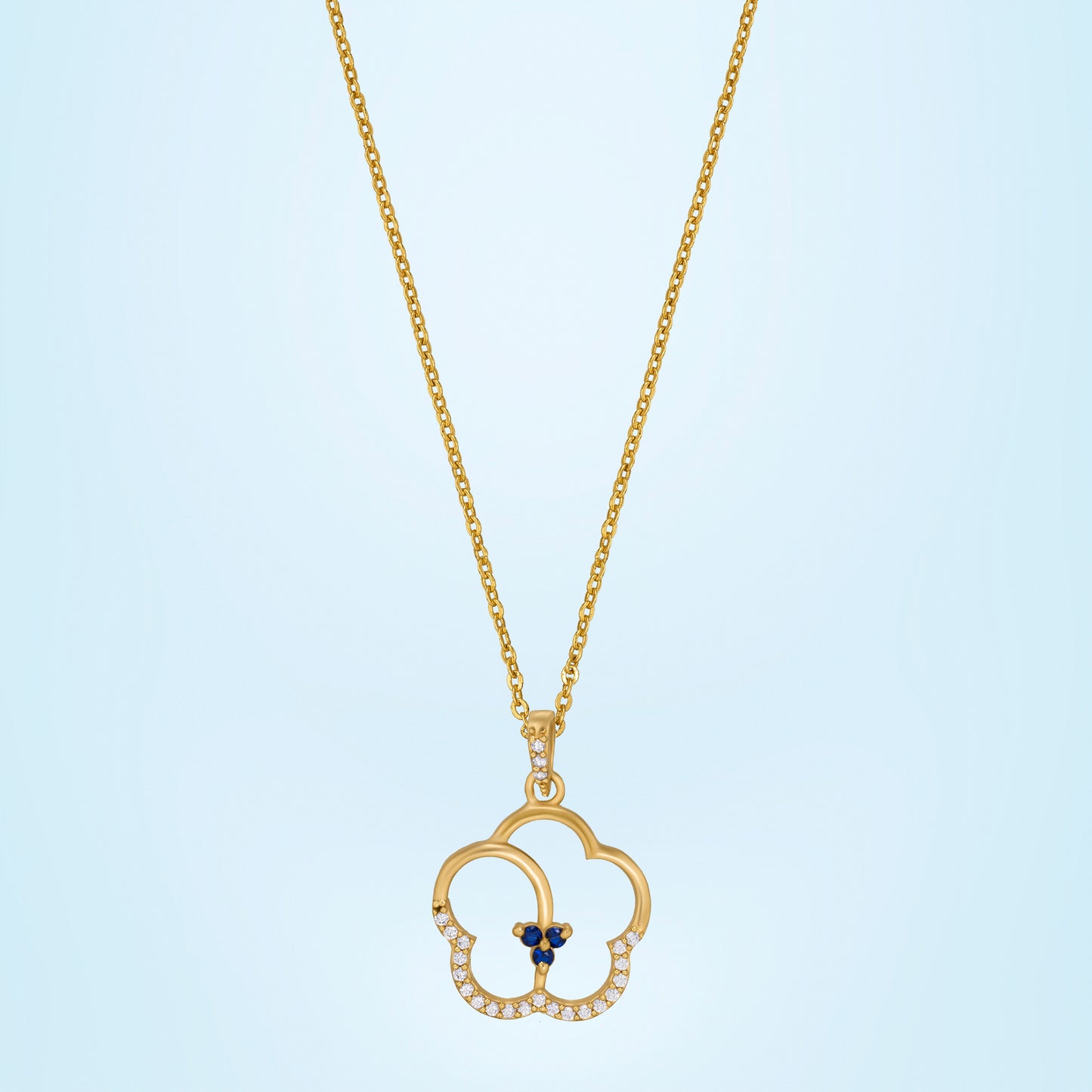 stunning golden flower pendant embellished with diamond