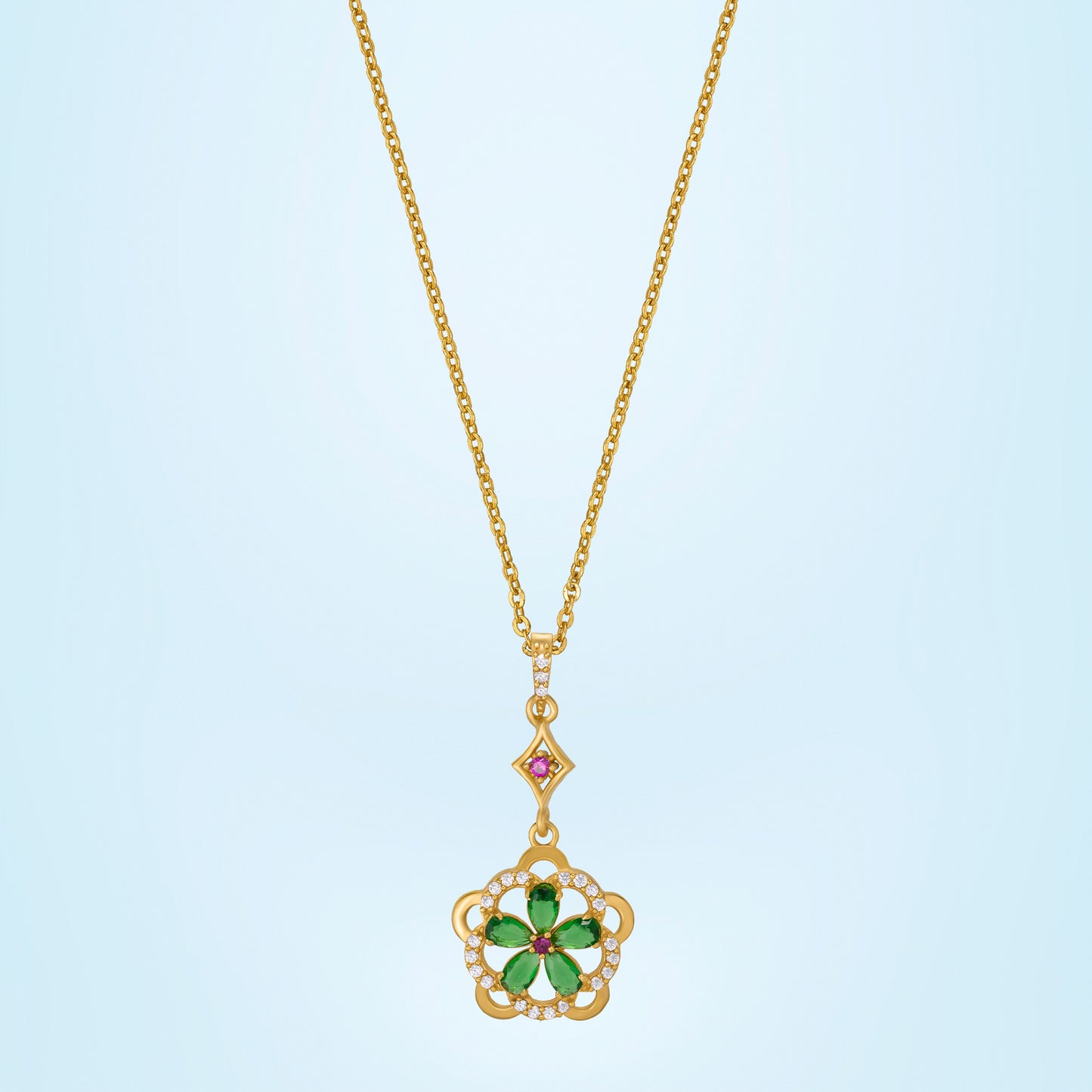 green blossom radiance pendant