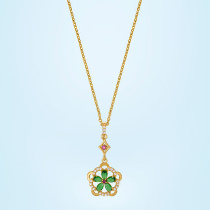 Green Blossom Radiance Pendant