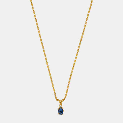 Blue and White Elegance Sapphire Pendant