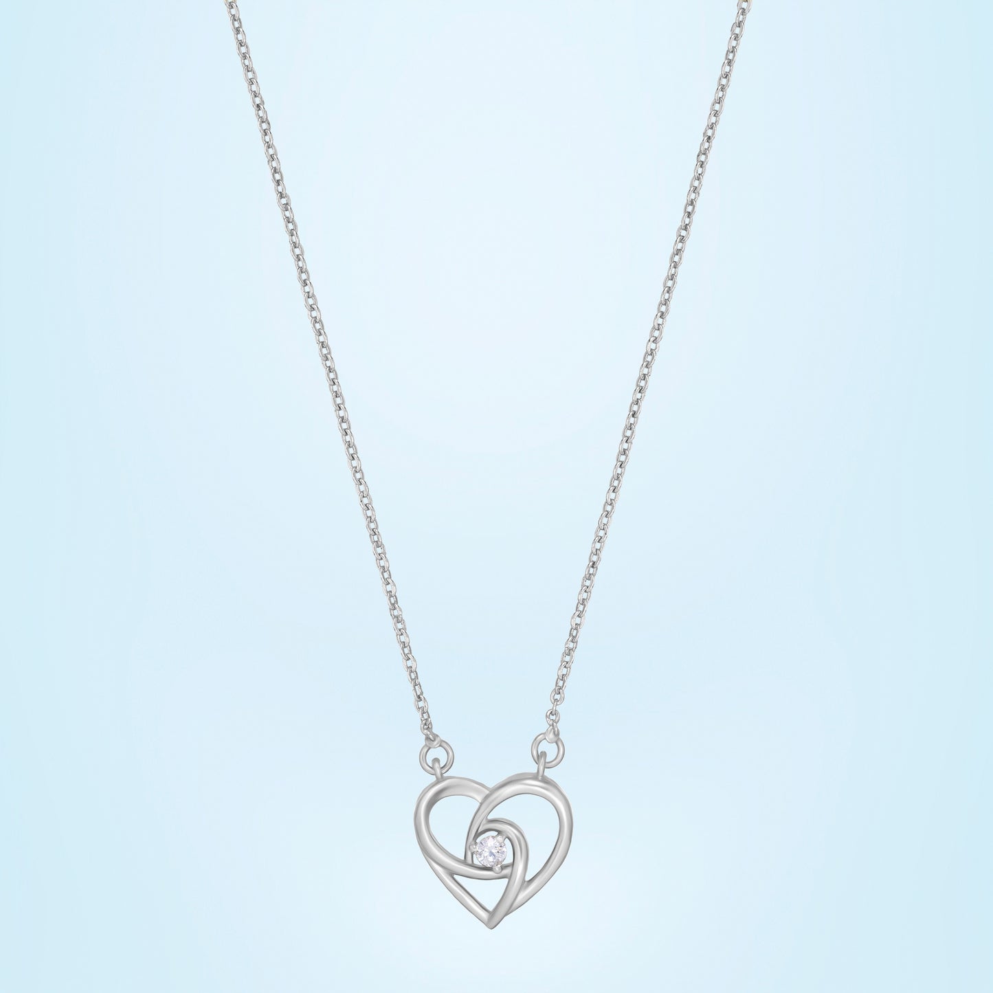 silver white radiant elegance pendant