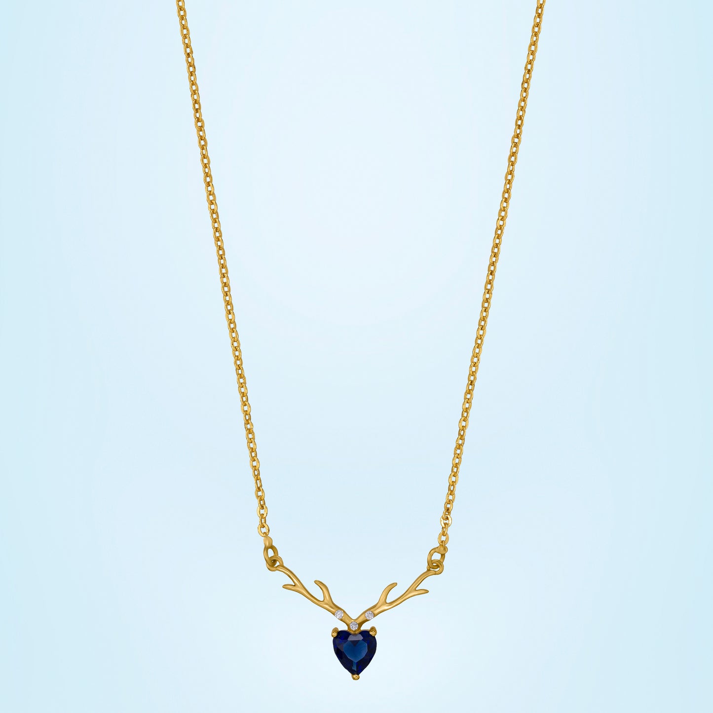 antler heart necklace