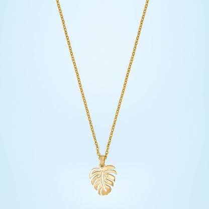 Loving the Delicate Charm of this Leaf Pendant Golden Necklace