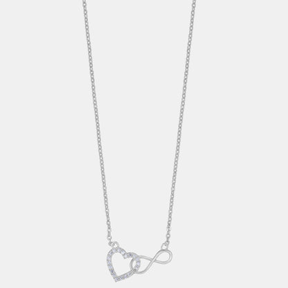 Silver Necklace with Heart and Infinity