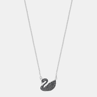 Silver Necklace with a Stone Swan