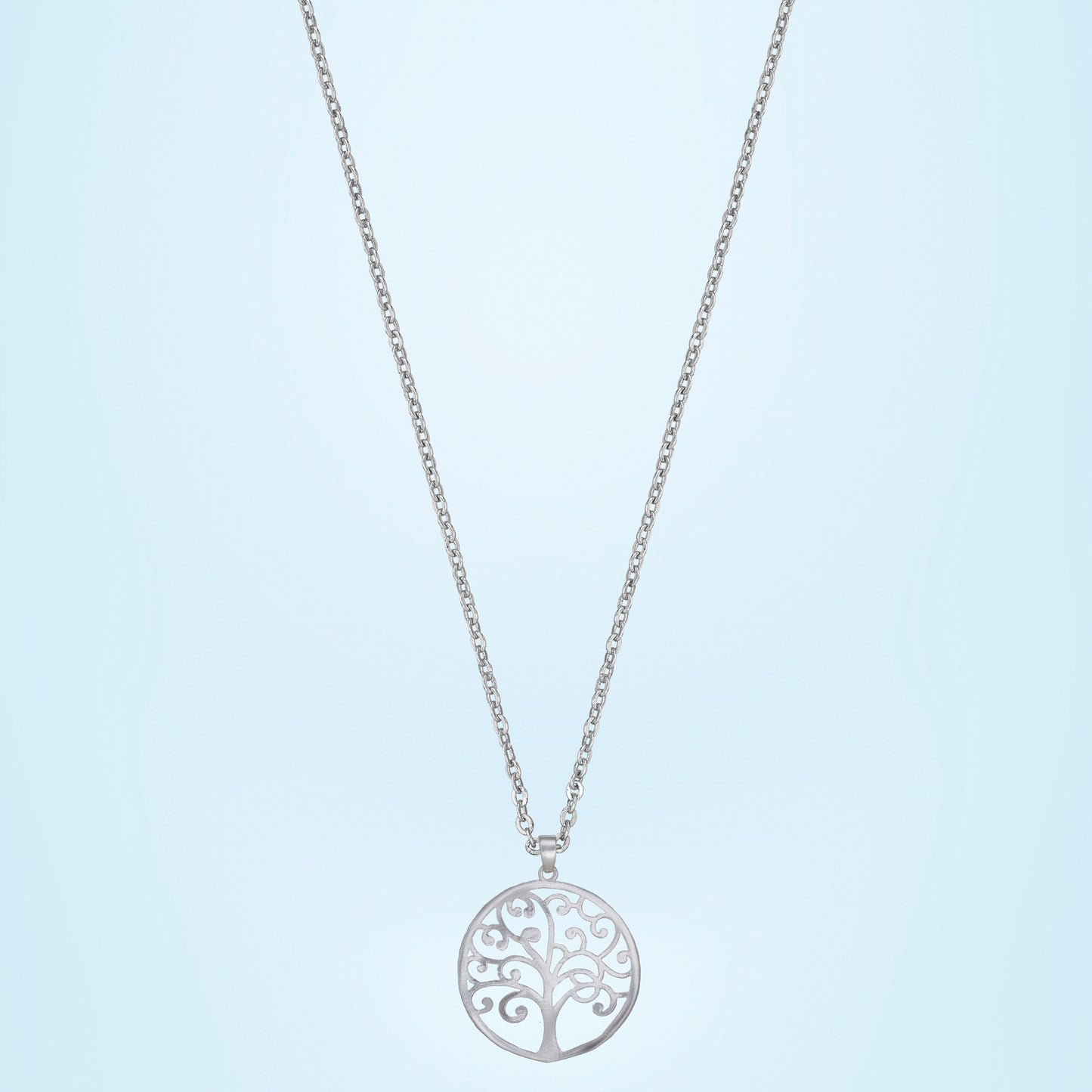 silver tree necklace