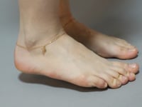 Pair of Golden Anklets with Diamonds