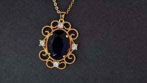 Royal Safire Golden Necklace