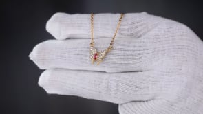 Golden Necklace with a Butterfly Pendant