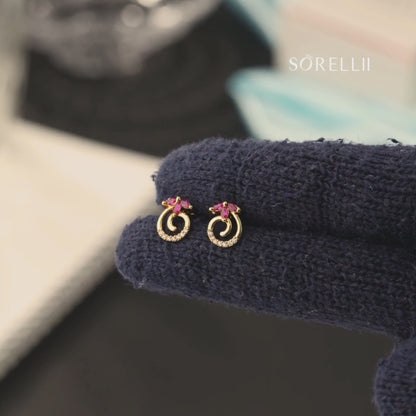 Emerald Whirl Earrings