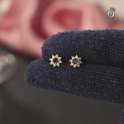 Blue Blossom Radiance Stud