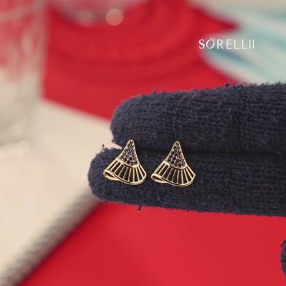 Blue Fan Radiance Stud