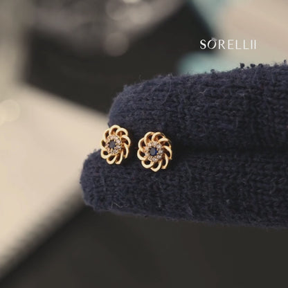 Blue Midnight Bloom Earrings