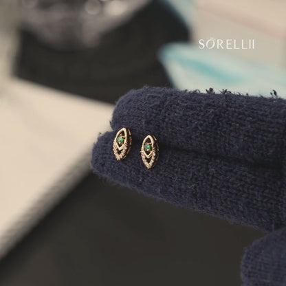 Green Radiance Embrace Earrings