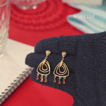 Red Cascade Earrings