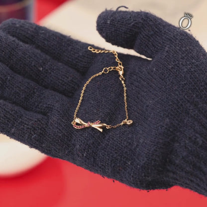 Red Grace Bow Bracelet