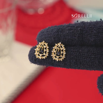 Blue Sapphire Halo Stud