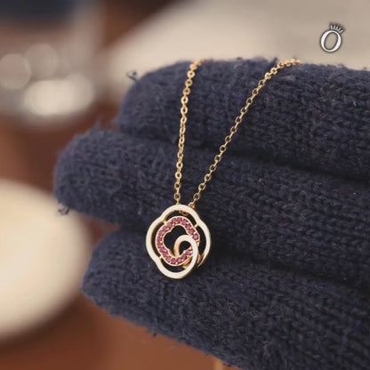 Red Celestial Bloom Pendant