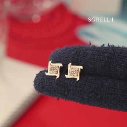 White Harmony Geometric Stud