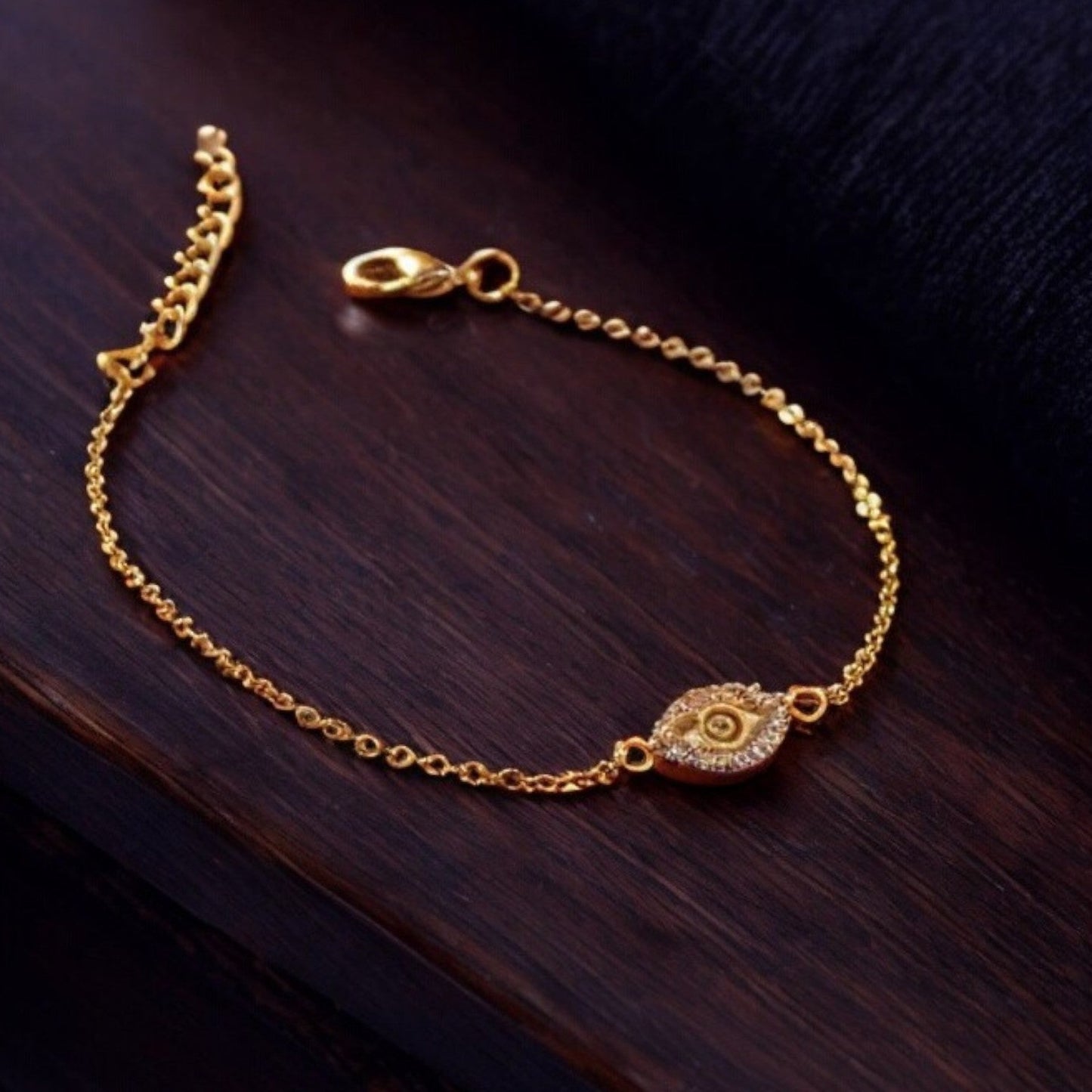 golden evil eye bracelet